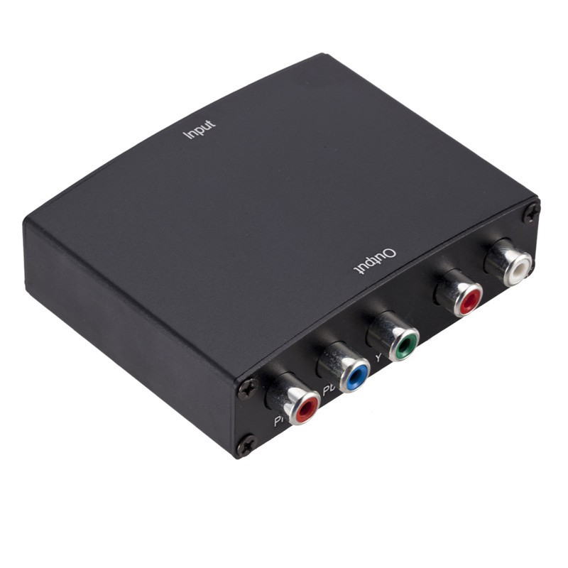 HDMI-Compatible RGB Component Converter 1080P HD 5 RCA YPbPr Video R/L Audio Converter Converter for PC TV with EU US Plug