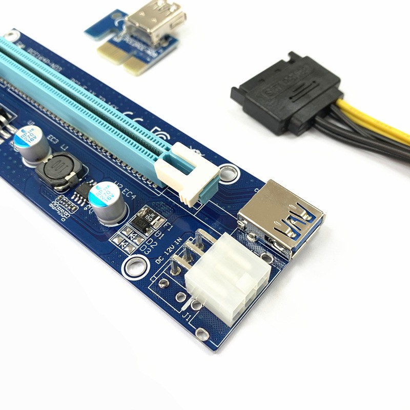 VER008C Riser Card USB3.0 PCI PCIE PCI-E 1X to 16X Extender Newest 60cm 008C Riser Adapter with LED for GPU Mining Mining