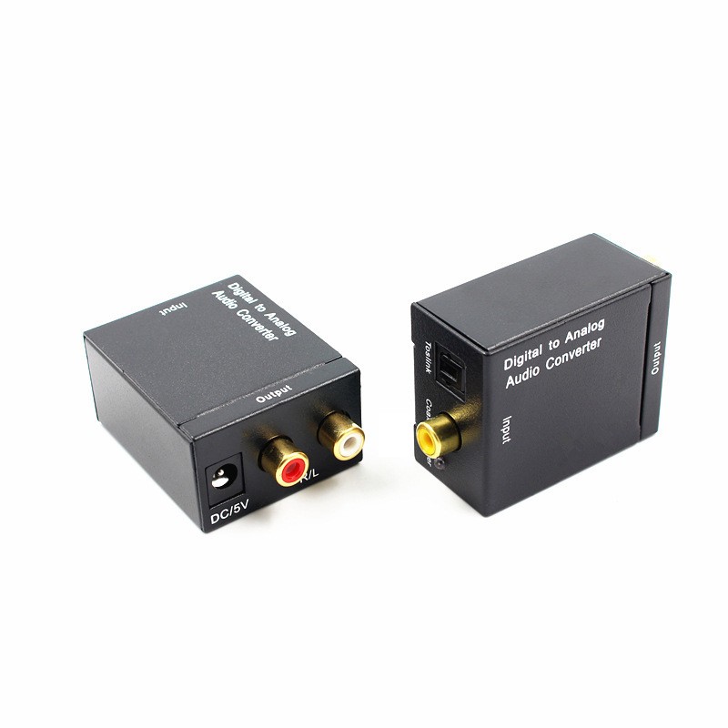 Digital to Analog Audio Converter Digital Toslink Coaxial Fiber Signal to Analog Audio Converter