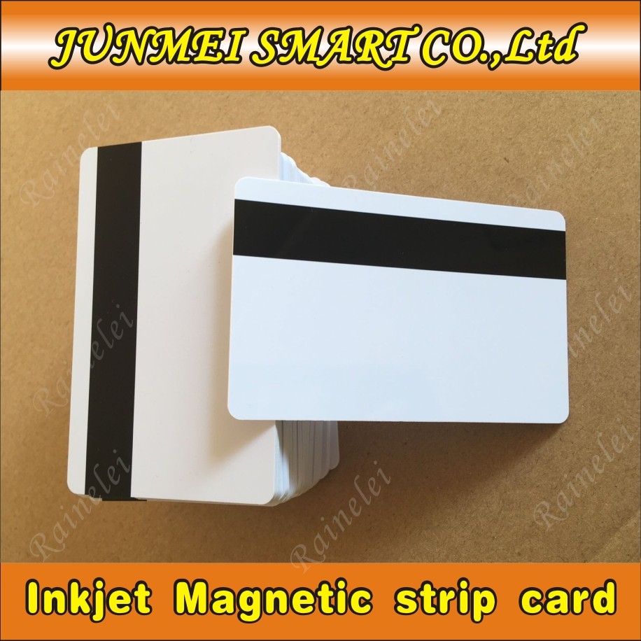 10pcs/50pcs PVC Blank White Plastic Cards 30Mil Heco Magnetic Card Mag Ribbon Printable For CR80 Inkjet Printer