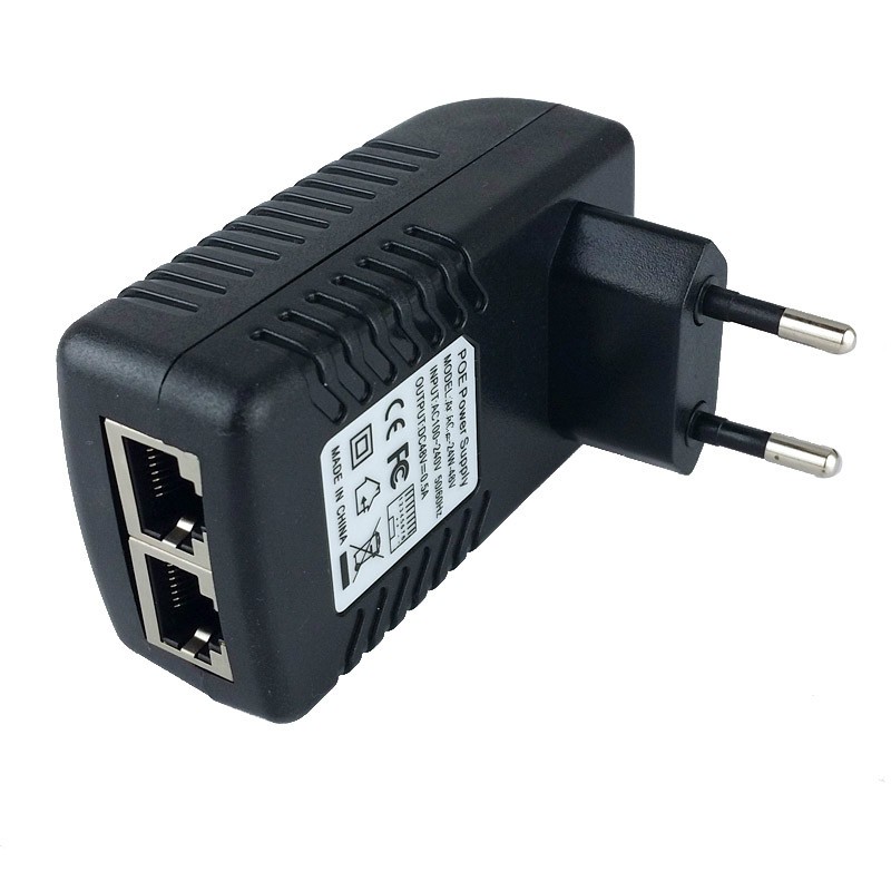 CCTV Security Surveillance PoE Power Supply 48V 0.5A 24W POE Wall Plug PoE Ethernet Adapter IP Camera Phone US EU Plug