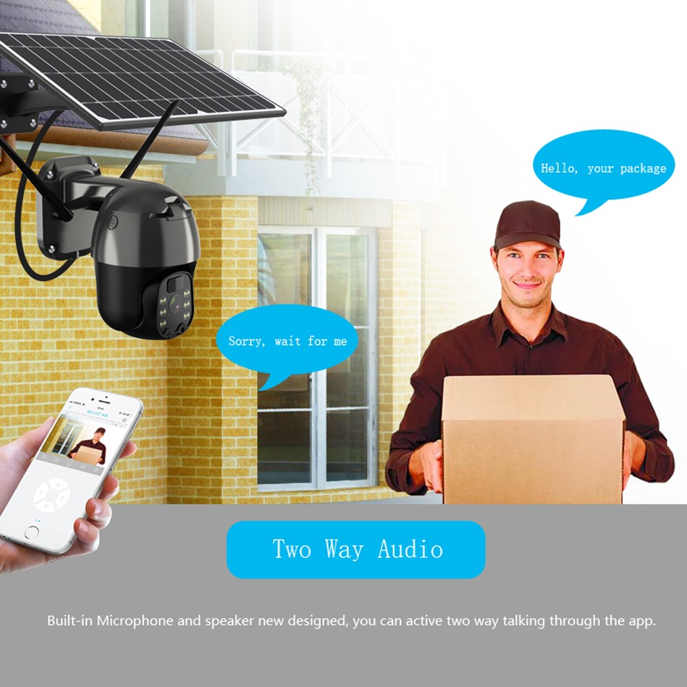 4G SIM Card Solar PTZ Camera 3MP 1536P Solar Panel IP Camera Solar Security Video Camera CCTV Camera