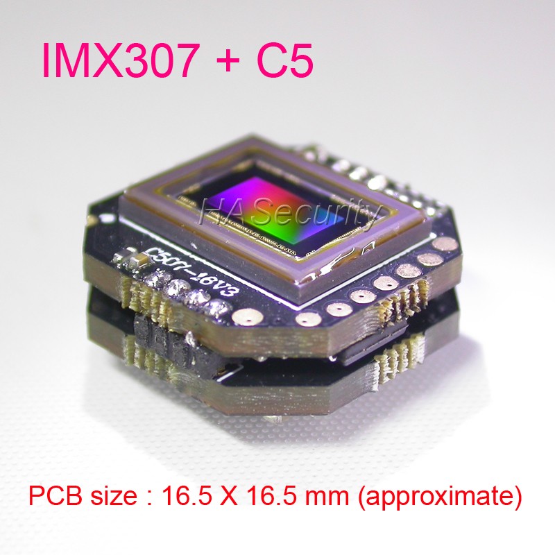 (+12V) AHD-H 1080P or CVBS 1/2.8" Sony Starvis IMX307 CMOS + C5 Main Camera Module PCB Board M12 Lens