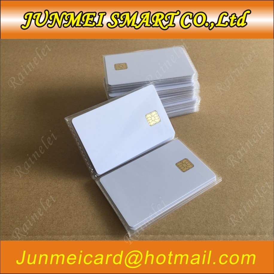 SLE 4428 Contact IC Chip Big - White PVC Smart Card 30mil Glossy Card Blank Contact Card