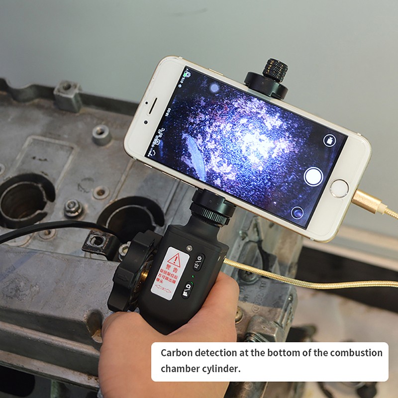 5.5mm/8.5mm 5.0MP 180 Degree Industrial Orientation Borescope Endoscope Automotive Inspection Camera with 6 LED for iPhone Android PC