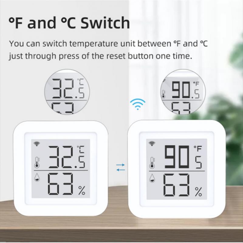 Tuya WiFi Temperature Humidity Sensor With LCD Screen Indoor Thermometer Hygrometer Smart Life Thermometer Alexa Google