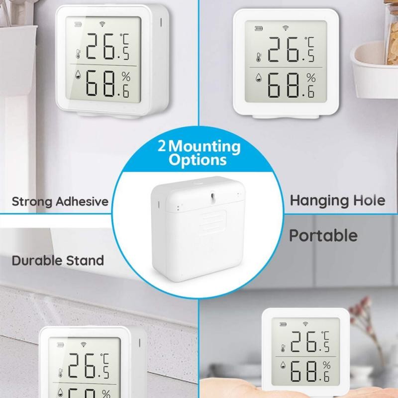 Tuya WiFi Temperature Humidity Sensor with LCD Display Hygrometer Indoor Thermometer Tuya Smart Home Alexa Google Assistant