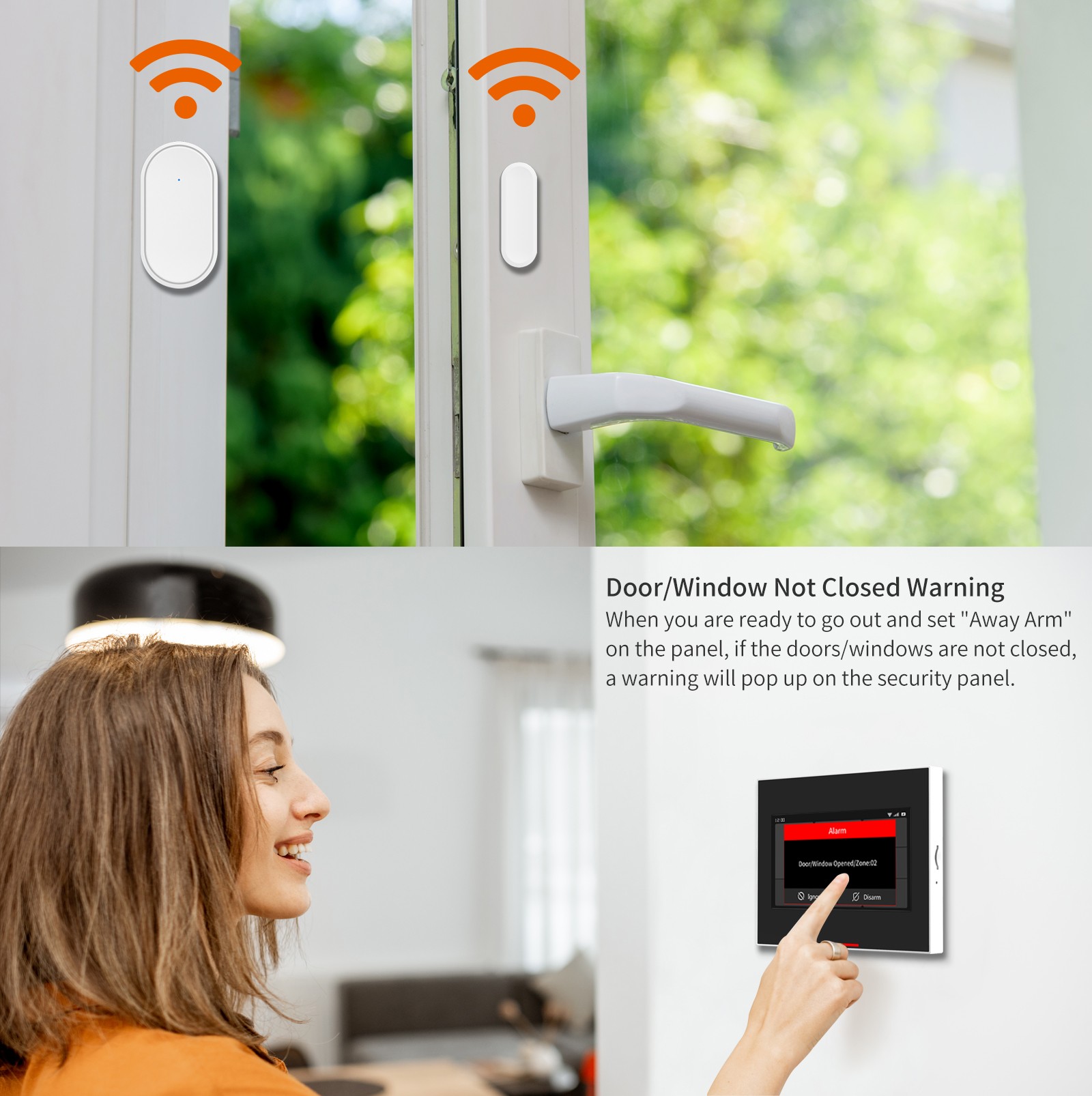Ostaniot Tuya 433Mhz Automatic Home Alarm System Smart Wireless Sensor Door and Window Detector Door Open/Close Code