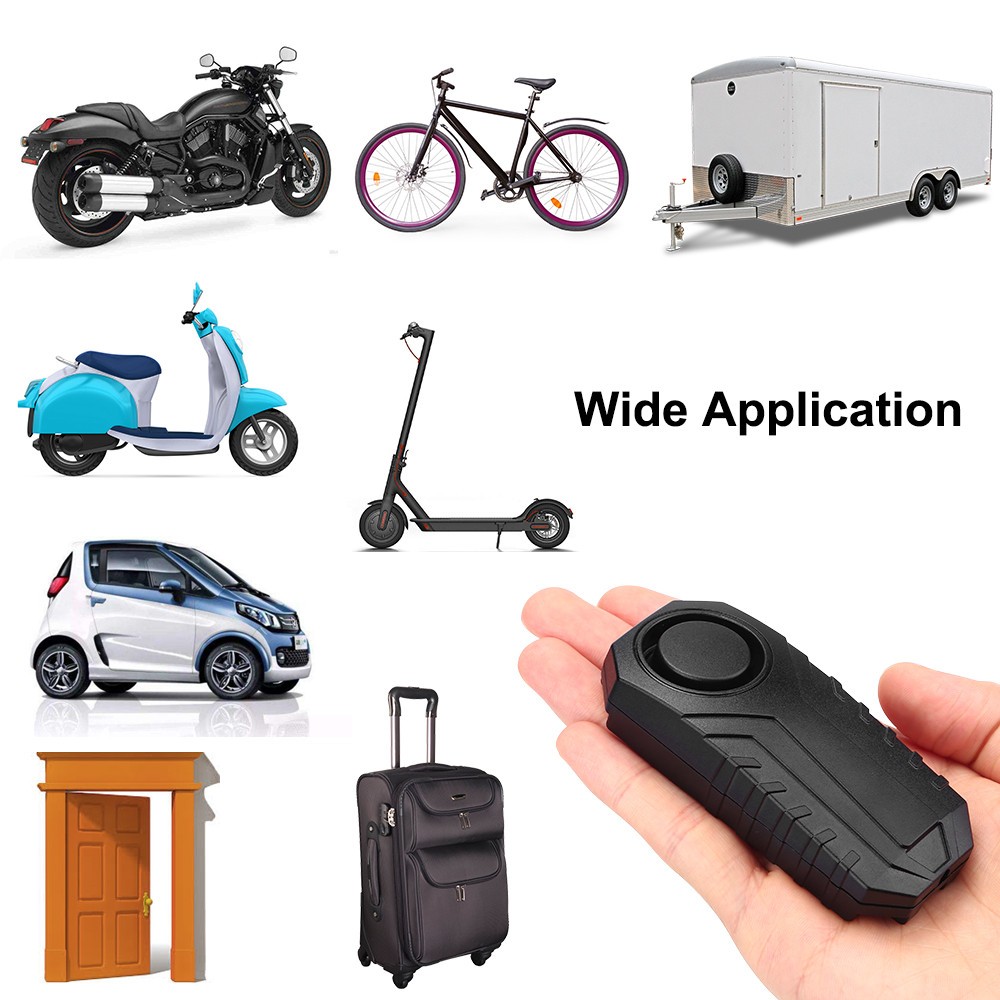 Elecpow Anti-theft Vibration Bicycle Alarm Remote Control 113dB Loud Wireless Alarm Sensor Waterproof Motorcycle Security