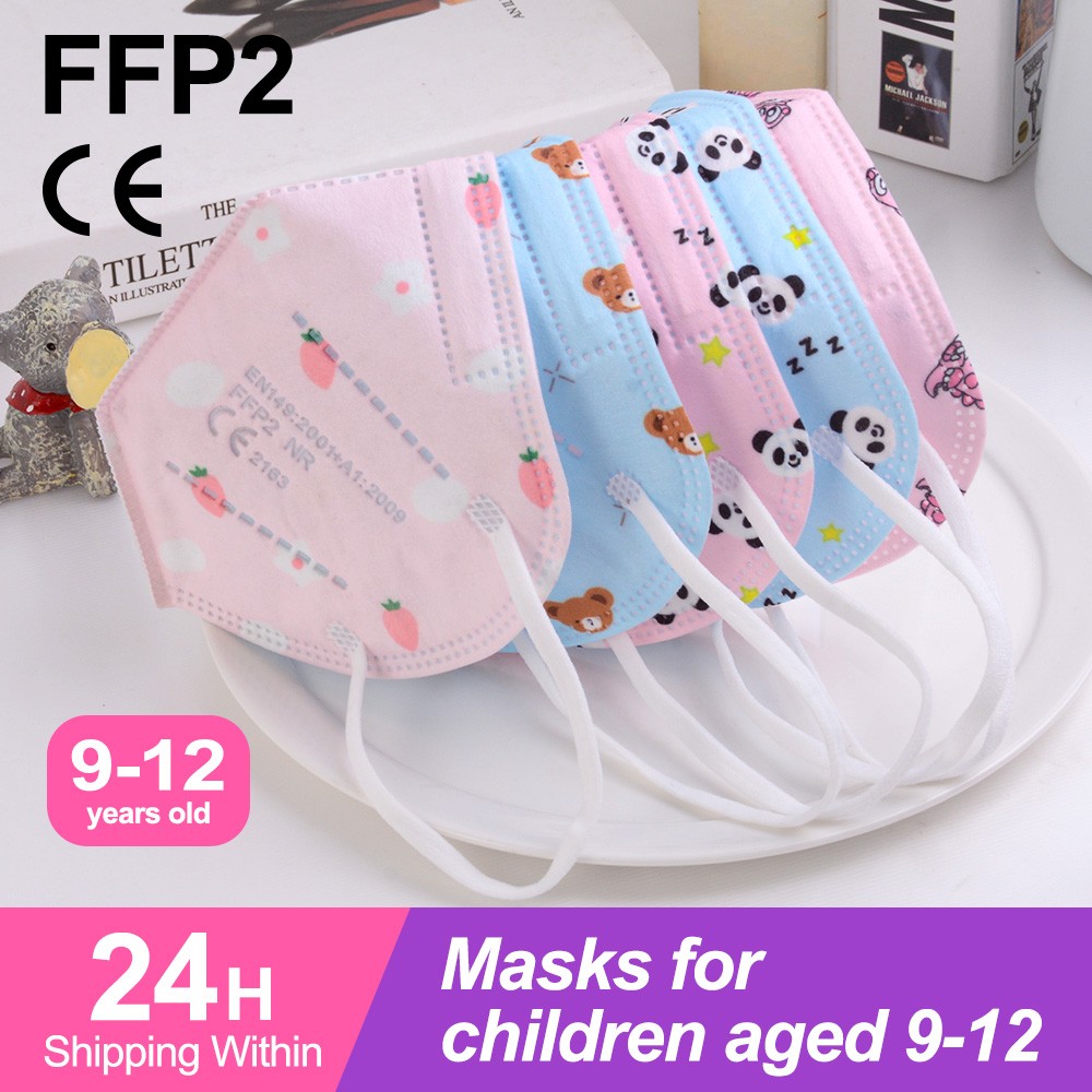 5 layers fpp2 niños kids masks CE KN95 FFP2 reusable mask 9-12 years kids infantil mascarillas masques ffpp2 enfants masque