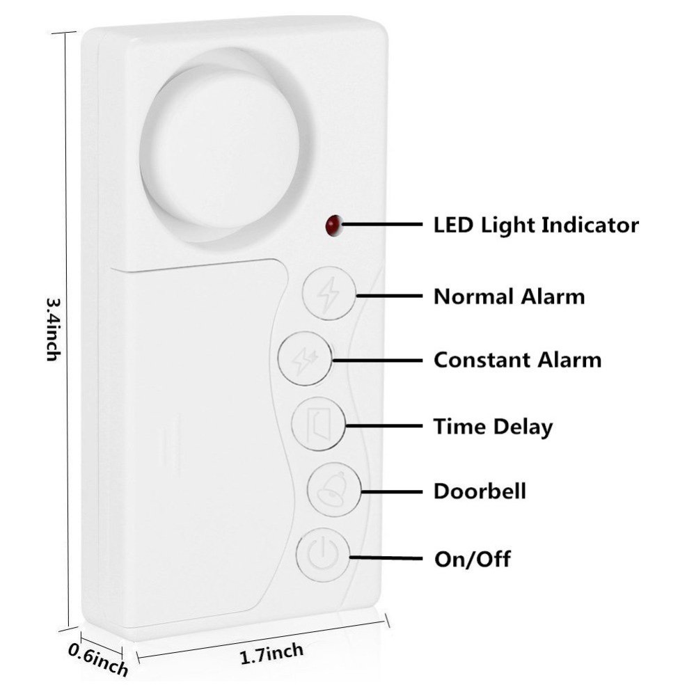 Awapow Refrigerator Wireless Alarm Door and Window Delay Induction Security Alarm Anti-theft System Set Smart Home Magnetic Door