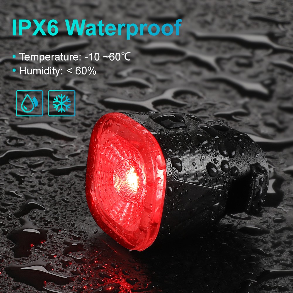 Awapow Bicycle Brake Tail Light Smart USB Charging Cycling Light IPX6 Waterproof LED Smart Safety Brake Auto Sensor Bike Lamp