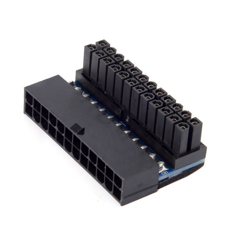 ATX 24Pin 90 Degree 24 Pin to 24pin Power Plug Adapter Motherboard Power Connectors Modules for Power Supply Cables