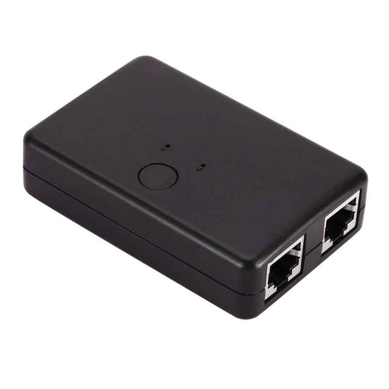 Mini 2 Port AB Network Adapter Manual 2 in 1 1 in 2 RJ45 Network Ethernet Sharing Switch Box for Laptop