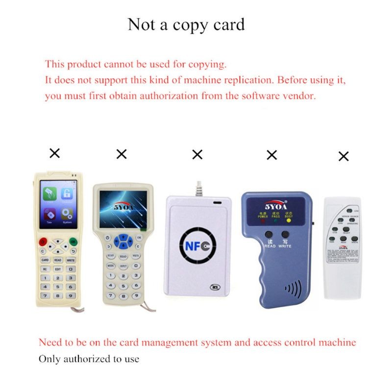 NFC Access Control Card, PVC High Frequency RFID Access Control Card, White 13.56MHz, 10pcs