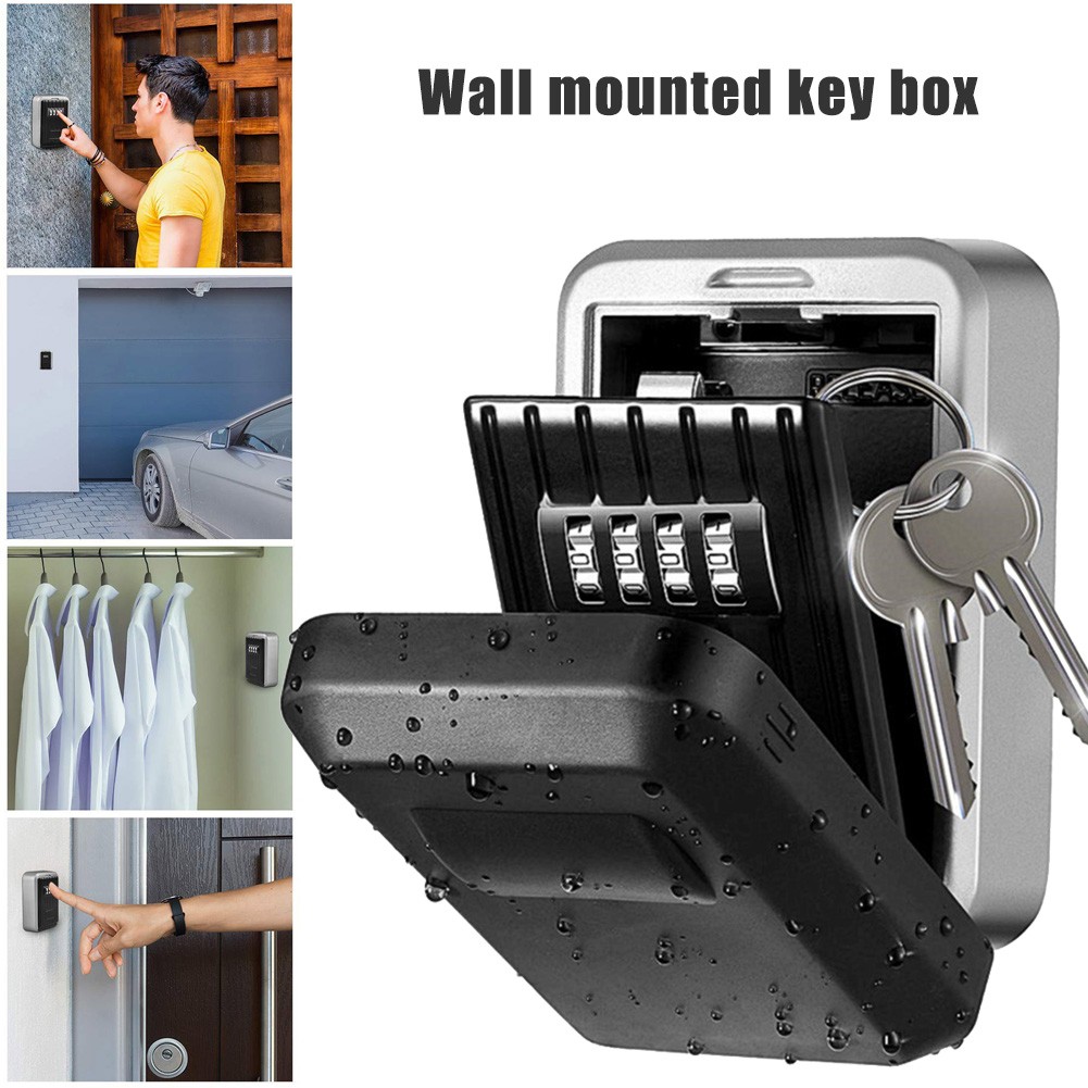 2022 Wall Mount Key Storage Secret Box Organizer 4 Digit Combination Password Security Code Lock No Key Home Key Cabinet caja