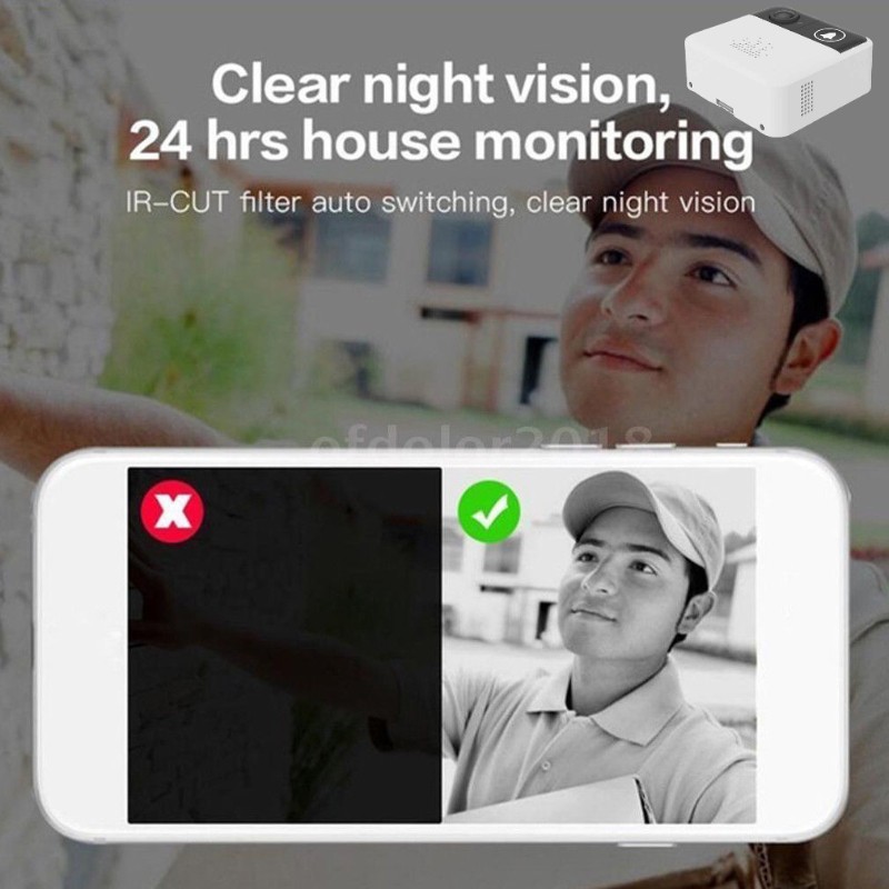 HD Smart WIFI Doorbell Walkie Talkie Two-way Audio Wireless Security Camera Apartment Home Security Doorbell Camera