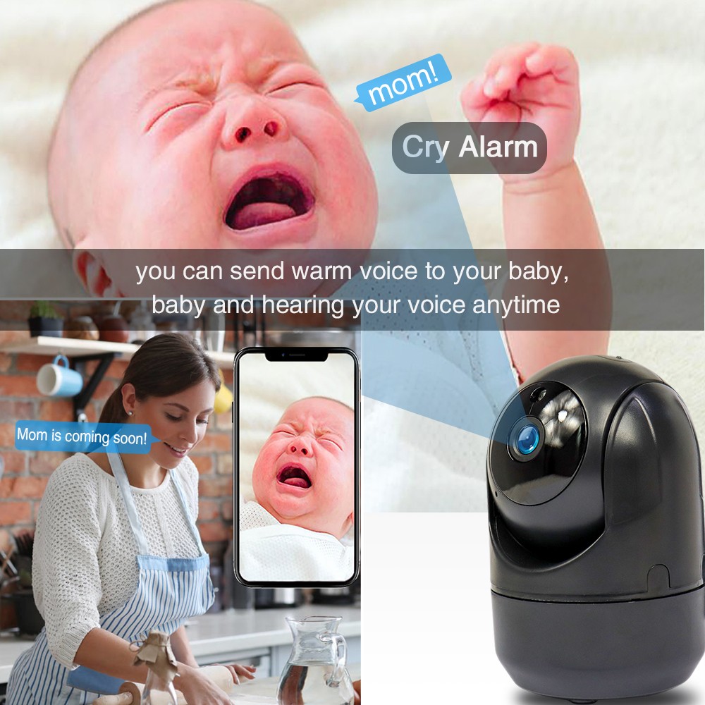 Mini Baby Monitor IP Camera Auto Tracking HD 1080p Indoor Home Camera Wifi IP Wireless Home Security CCTV Camera IR