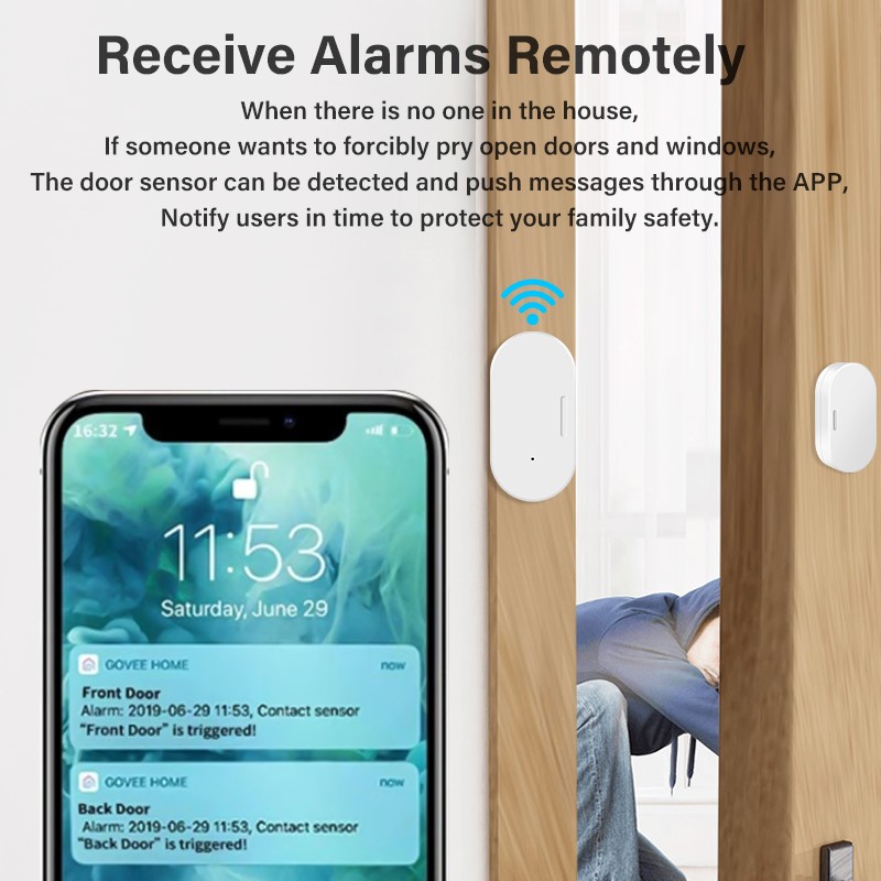 Aubess Door Window Sensor Zigbee Sensor 3.0 Wireless Smart Connection Mini Door Work With Smart Life APP Smart Home Alexa Google