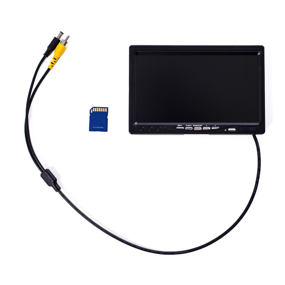 7 inch TFT LCD Monitor Display with DVR Video Recording Function 8GB SD Card Fit Underwater Camera Industrial Endoscope WP70 WP71