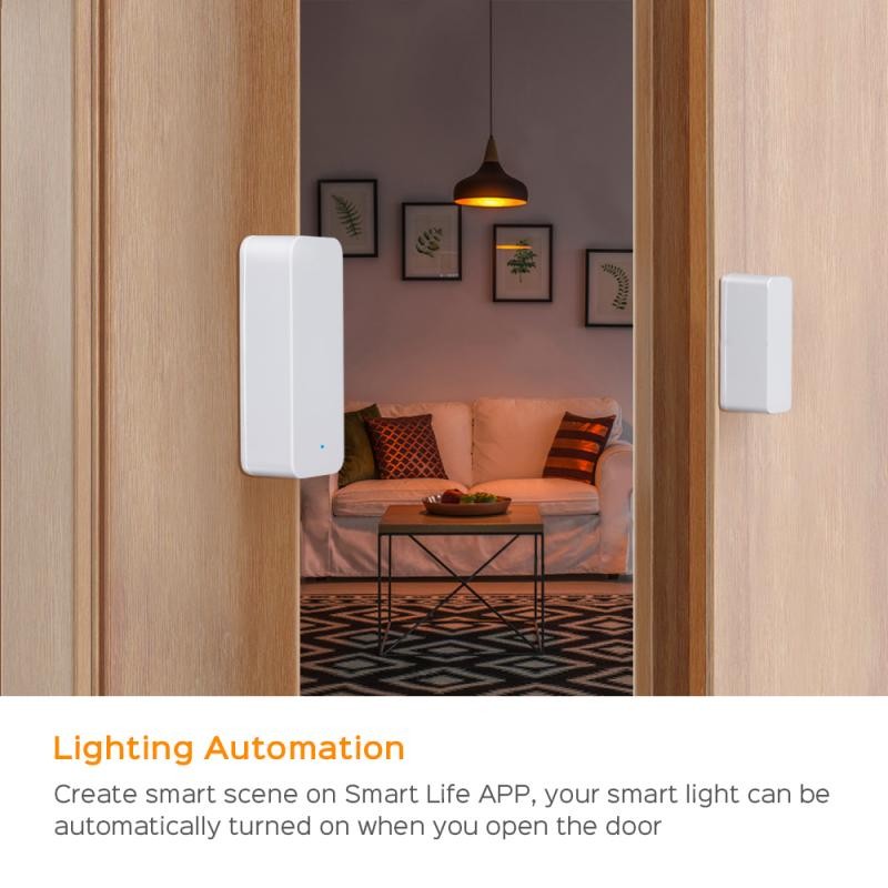 Tuya Smart Zigbee Window Door Sensor Open/Closed Detection Compatible with Alexa Google Home IFTTT Tuya/SmartLife APP