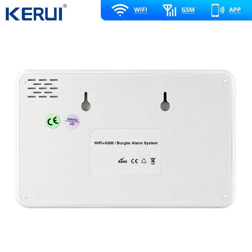 2022 Kerui Tuya W18 Wireless WiFi Home Alarm GSM IOS Android APP Control LCD GSM SMS Burglar Home Security Alarm System