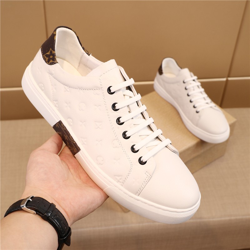 High quality men's leather shoes luxury brand casual and comfortable men's shoes lace-up fashion flat shoes sneakers