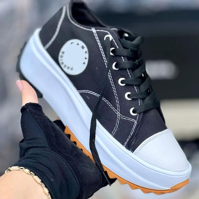 2022 Spring Low-top Sneaker Women Shoes Thick-soled Candy Color Flats Canvas Shoes Female Lady Platform Sneakers Dropshipping