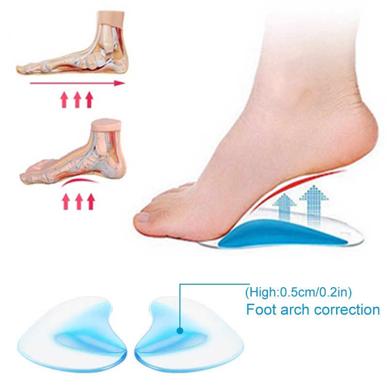 Sunvo - Kids Orthotic Insoles, Silicone Gel, Flat Foot Corrector, Arch Support, Shoe Pads