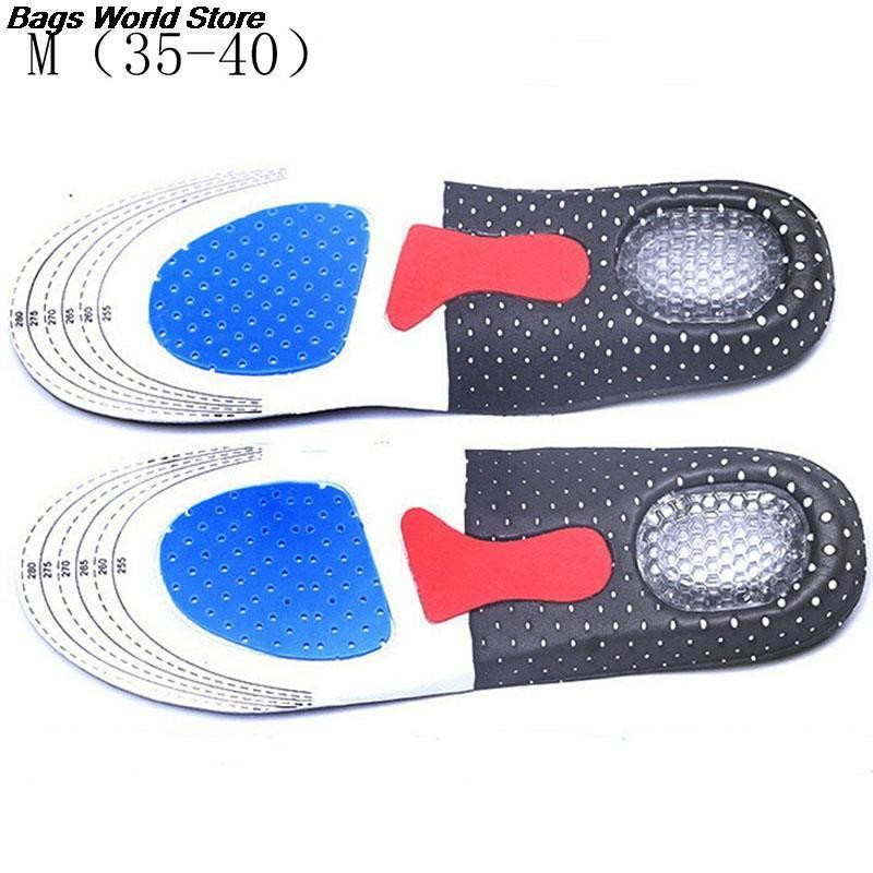 1 Pair Unisex Solid Silicone Gel Insoles Foot Care For Plantar Fasciitis Heel Spur Sports Shoe Pad Insoles Arch Orthotic Insole