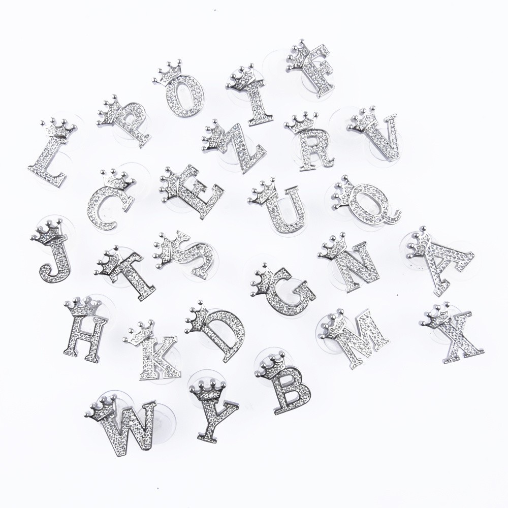 Free Shipping High Quality Metal Croc Shoe Charms Crown Letter Clog Bling Butterfly Rhinestone Embellishment Accessories