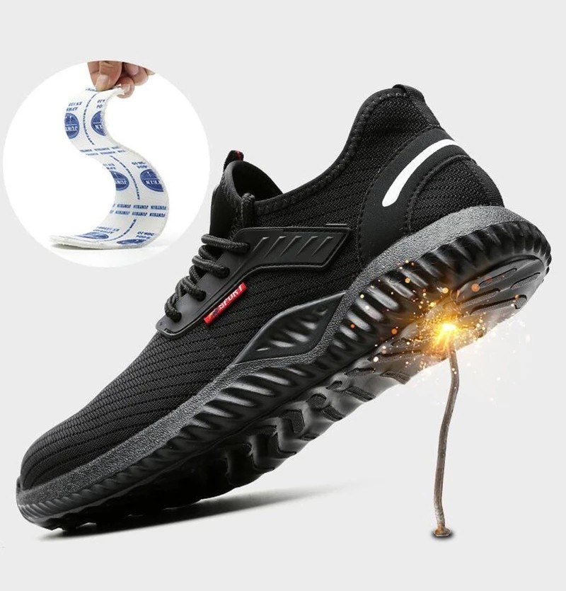 Steel Toe Protective Work Shoes Men Women Puncture-proof Boots Indestructible Shoes Lightweight Breathable Sneakers Women Size 36-48