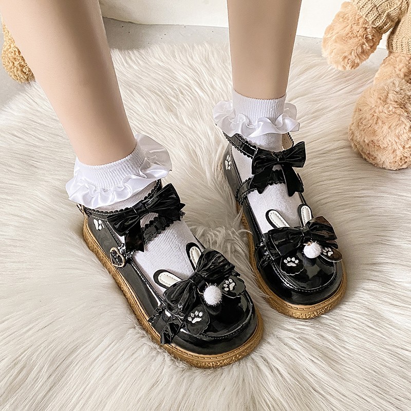 Rimocy Patent Leather Mary Janes Shoes Woman Beautiful Ankle Strap Lolita Shoes Women Soft Bottom Platform Jk Harajuku Flats