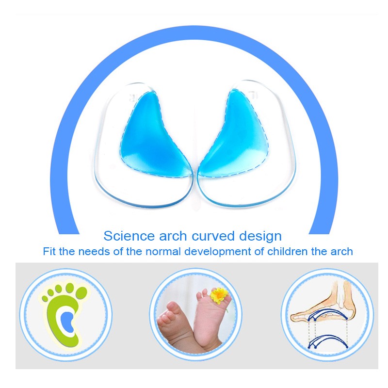 Soumit-نعل داخلي لتقويم العظام للأطفال ، جل ، أحذية ، مصحح للقدم المسطحة ، دعم القوس ، نعل داخلي للأطفال الصغار