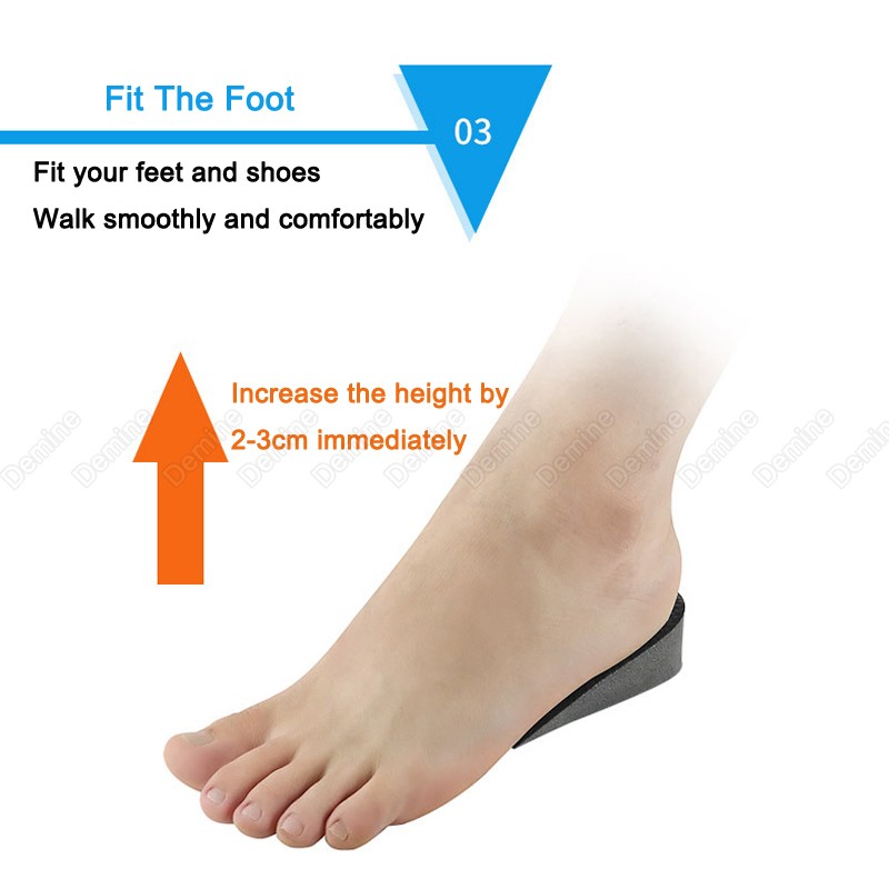 Invisible Height Increase Insoles For Shoes Heel Elevators Cushion Soft Anti-Slip EVA Memory Foam Increase Insoles For Mold Feet