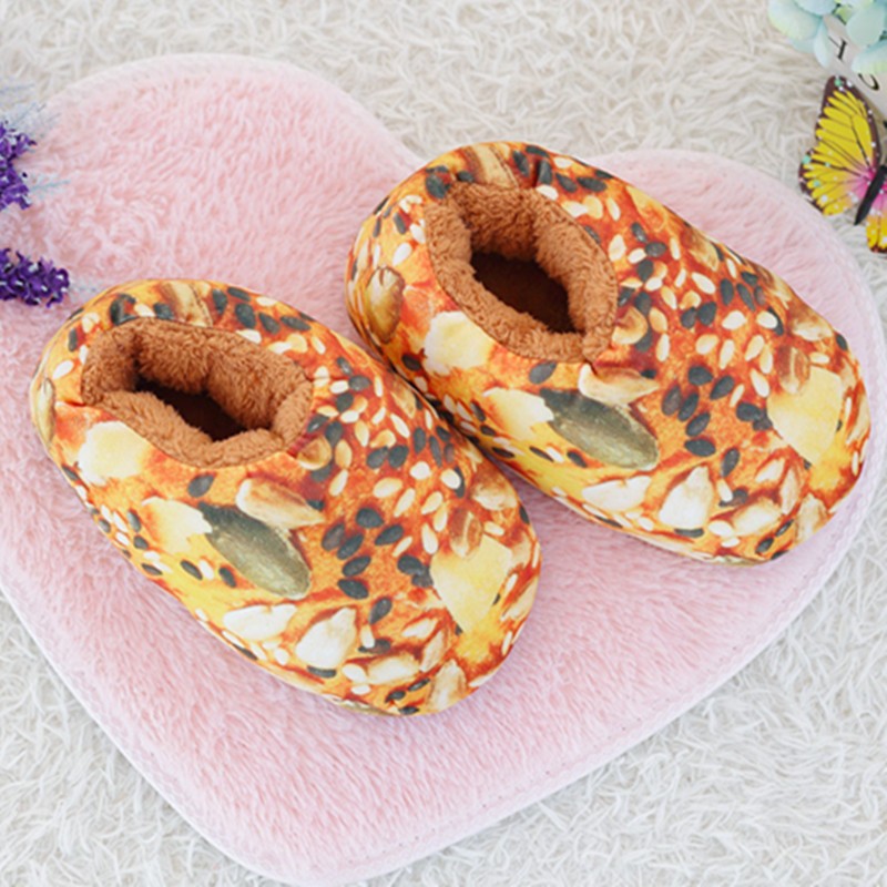 Home Slippers Indoor Couple Winter Floor Simulation Baking Home Tarpaulin Flooring Slippers