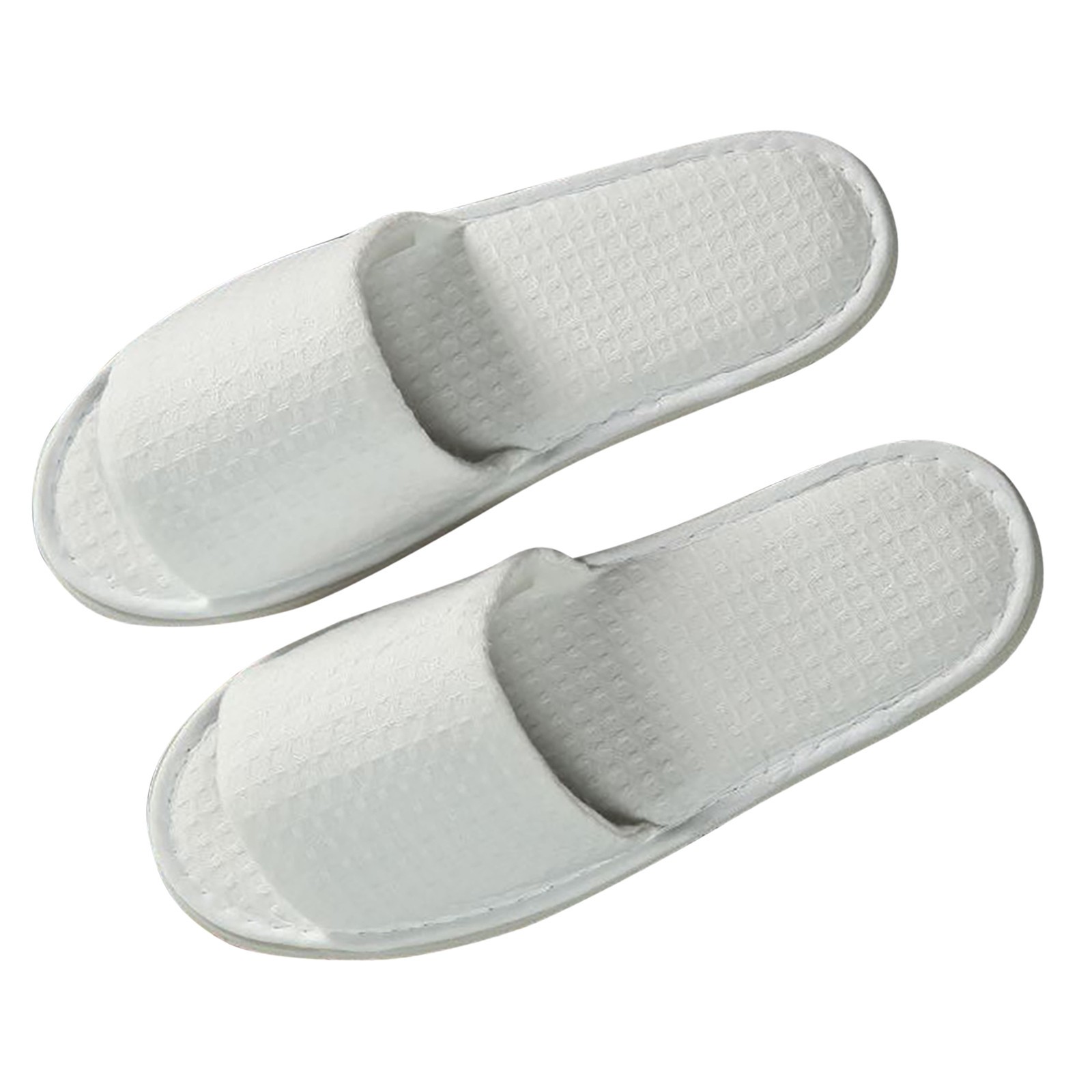 Disposable Slippers, 1 Pair Closed Toe Disposable Slippers Size Fit Men Women Hotel Spa Guest Used, (White) 28cm