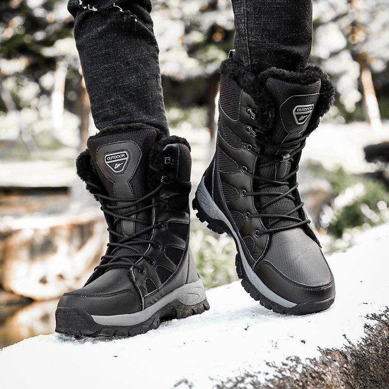 SOLIBEN New Winter Men Women Warm Snow Boots Botas De Neve Sabatos De Reflective Padded Winter Boots Boots Platform Boots