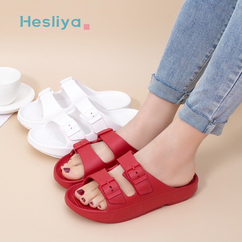 cloud slippers women summer double buckle beach sandals thick platform shoes outdoor couple flip flops cork bottom birkenstock