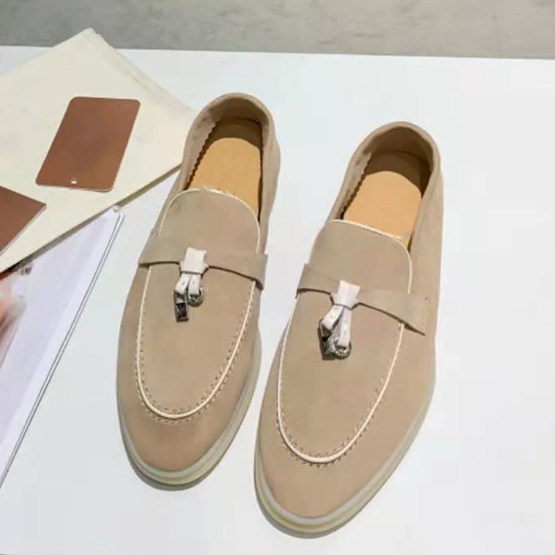 2021 high quality genuine leather women shoes casual flat loafers soft soled outdoor shoes leather shoes