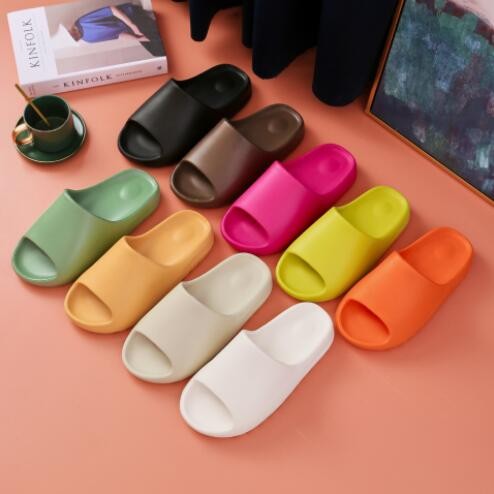 2022 Men/Women Summer Slides Breathable Cool Beach Sandals Flip Flops Fish Mouth Men Slippers Lightweight Bone White Plus