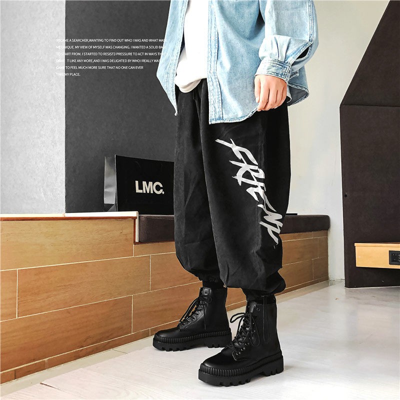 Thick Cloth Base Mid-top Men Boots Autumn British Trend Boots Hight Top Korean Casual Shoes 2022 Winter New Black