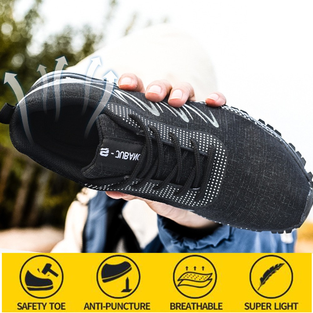 Wear-resistant non-slip safety protective work shoes breathable anti-smashing safety shoes men's anti-puncture sports shoes