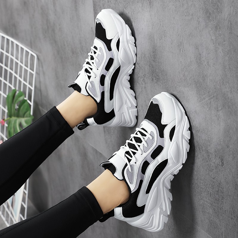 TUINANLE Sneakers For Women Vulcanizing Shoes New Female Black White Platform Thick Sole Running Casual Ladies Shoes Tenis Feminino