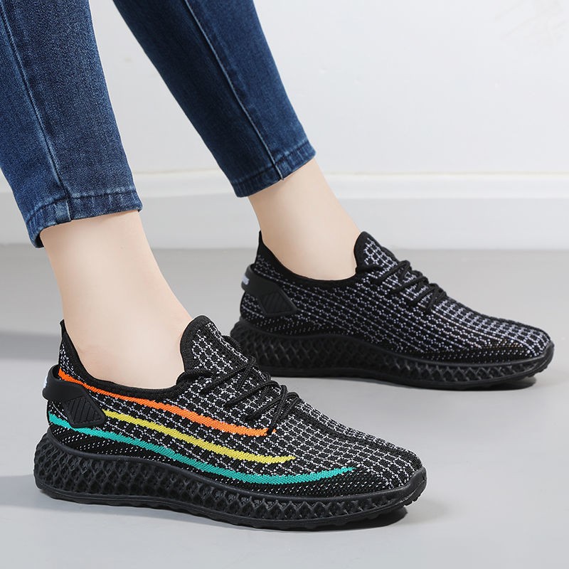 Spring Autumn Breathable Mesh Shoes Women Slip On Casual Walking Outdoor Sports Sneakers Koean Fashion Ladies Vulcanized Shoes