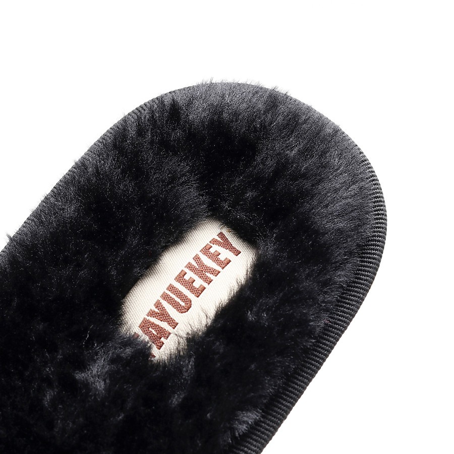 Vauekey - Home Faux Fur Slippers Flat Women Shoes Spring Summer Winter 2020 Free Delivery