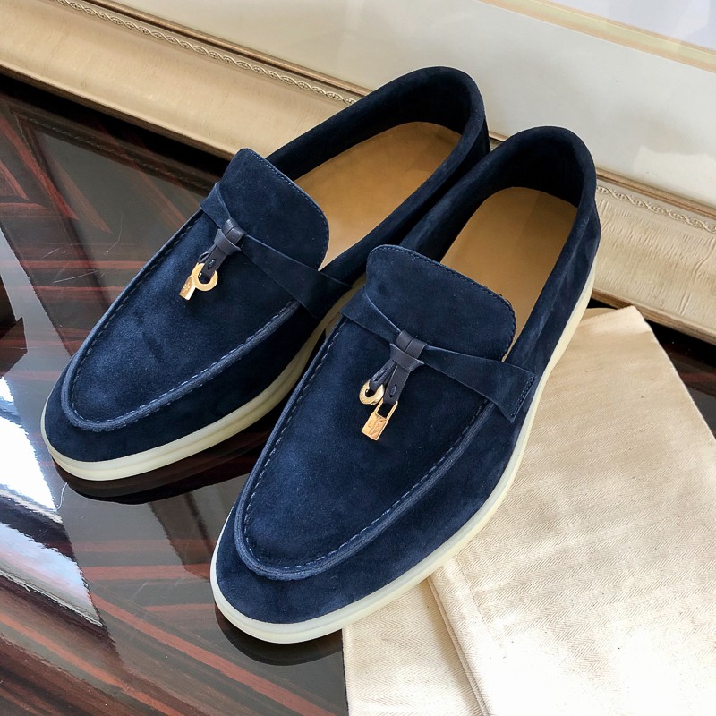 High quality loafers 2021 spring autumn men's flat loafers round head cowhide women's shoes