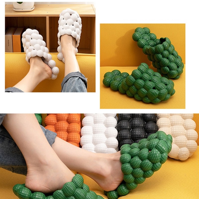 Women Foot Massage Sandals Couple Summer Home Indoor Bathroom Non-slip Slippers Bubble Relief Sandals and Slippers Gift