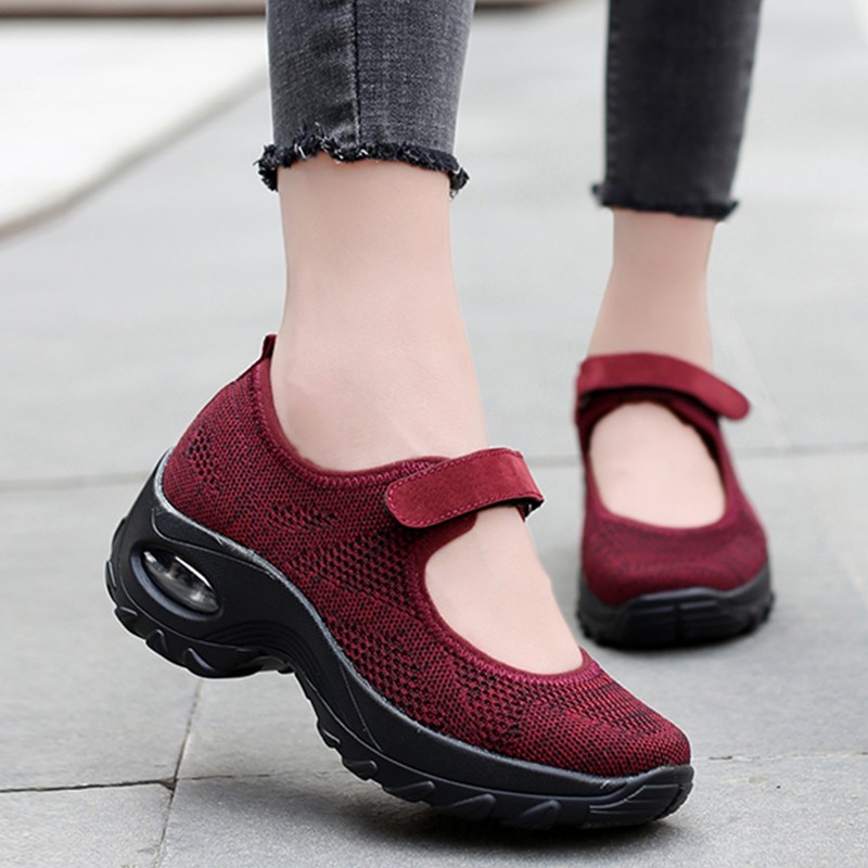 wedges shoes for women platform sneakers mesh casual lady shoes women summer vulcanize walking shoes sapatos de mujer