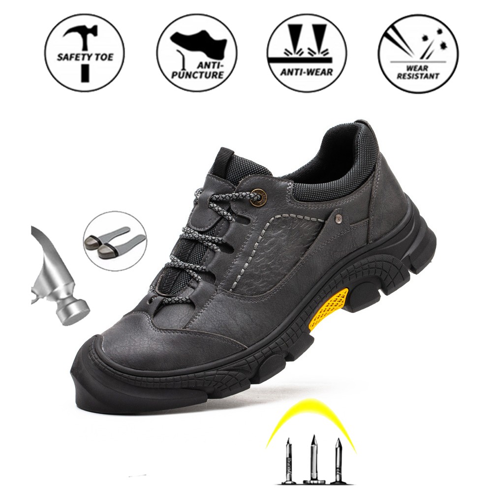 Safety insurance shoes men deodorant anti-puncture steel toe cap insulated electric safe wear-resistant winter work shoes